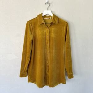 Soft Surroundings Velvet Boyfriend Shirt Small